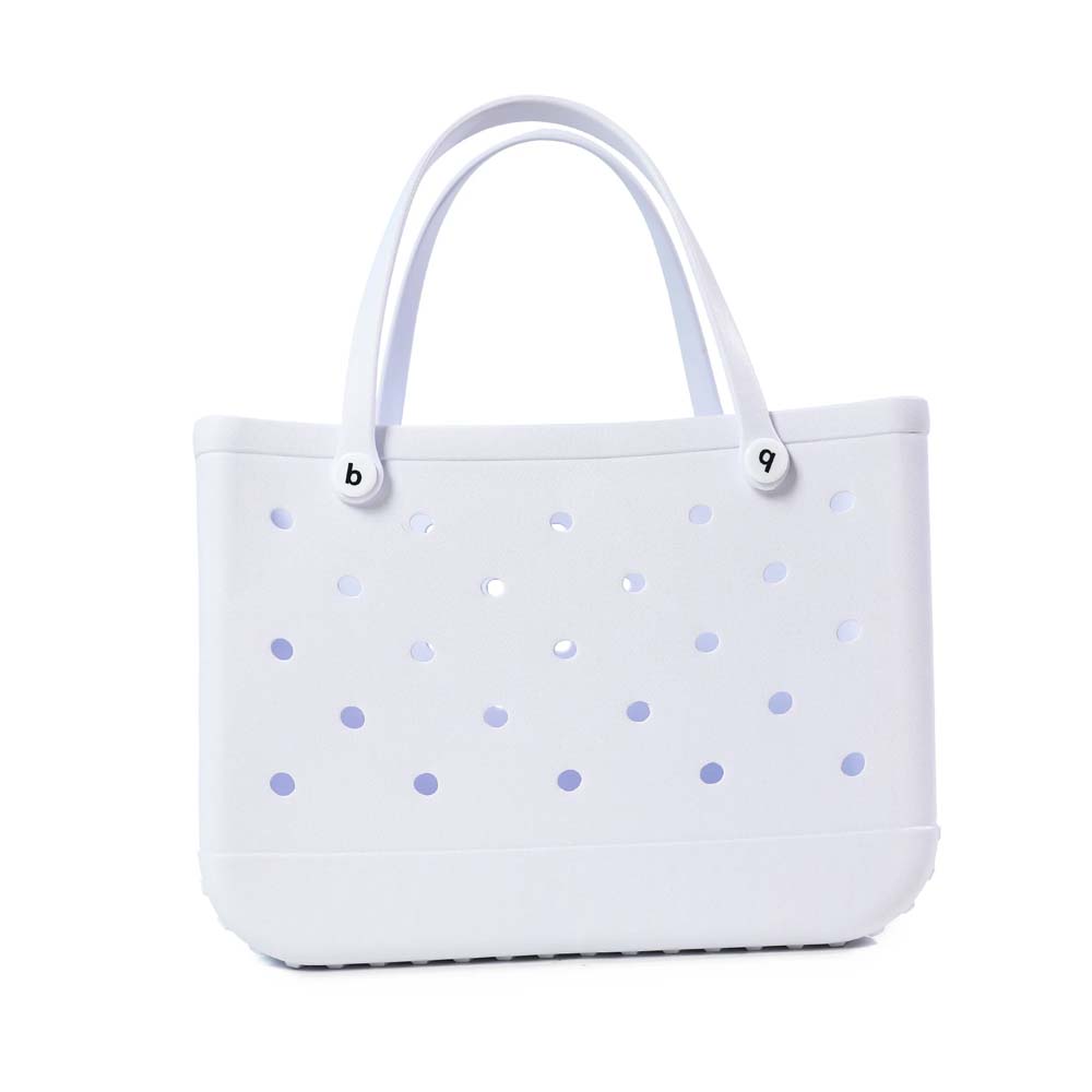 Große Moor-Taschen für Damen, Tragetasche, EVA-Sommer-Strandtasche, große Kapazität, Reisetaschen für Höhle Strand, Stiefel, Schwimmbad, Strand-Tragetaschen: Weiß