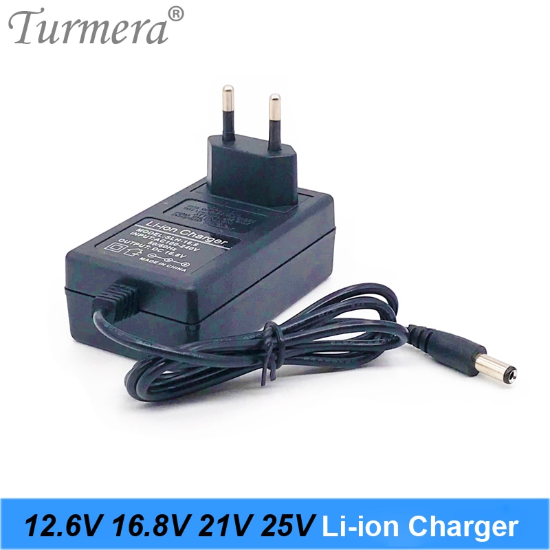 Carregador 2a 12.6v 16.8v 21v 25v 18650 carregador de bateria de lítio dc5.5 * 2.1mm para 3s 4S 5S 6s 12v a 25v chave de fenda uso do bloco de bateria