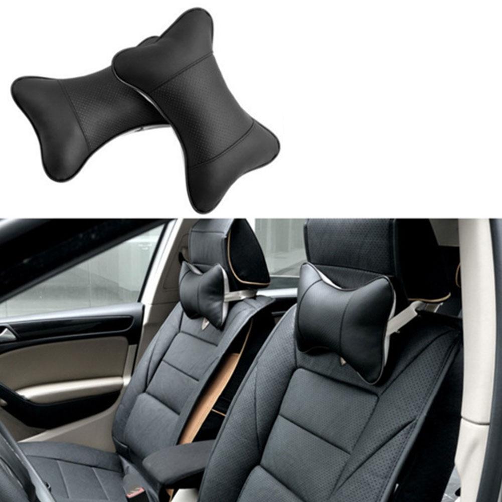 Car Pillow Auto Interior Accessories Car Headrest PU Leather Neck Headrest Protector Four Season General Purpose Car Neck Pillow