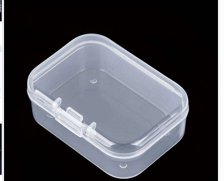 Caja de plástico pequeña con tapa transparente de 4 tamaños para guardar piezas y herramientas, caja para presentación de joyas, caja de tornillo, contenedor de cuentas,: 55x40x20mm