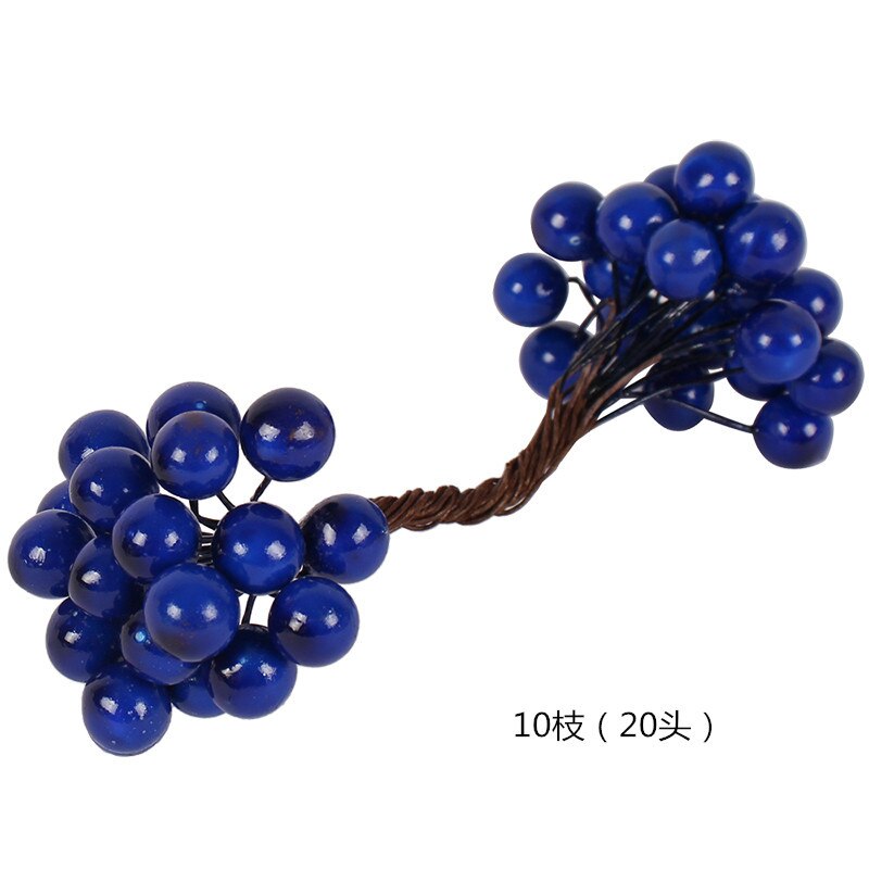 8/10/12/90/144 pièces bleu mixte hybride fleur cerise étamine baies Bundle bricolage gâteau noël mariage boîte guirlande déco