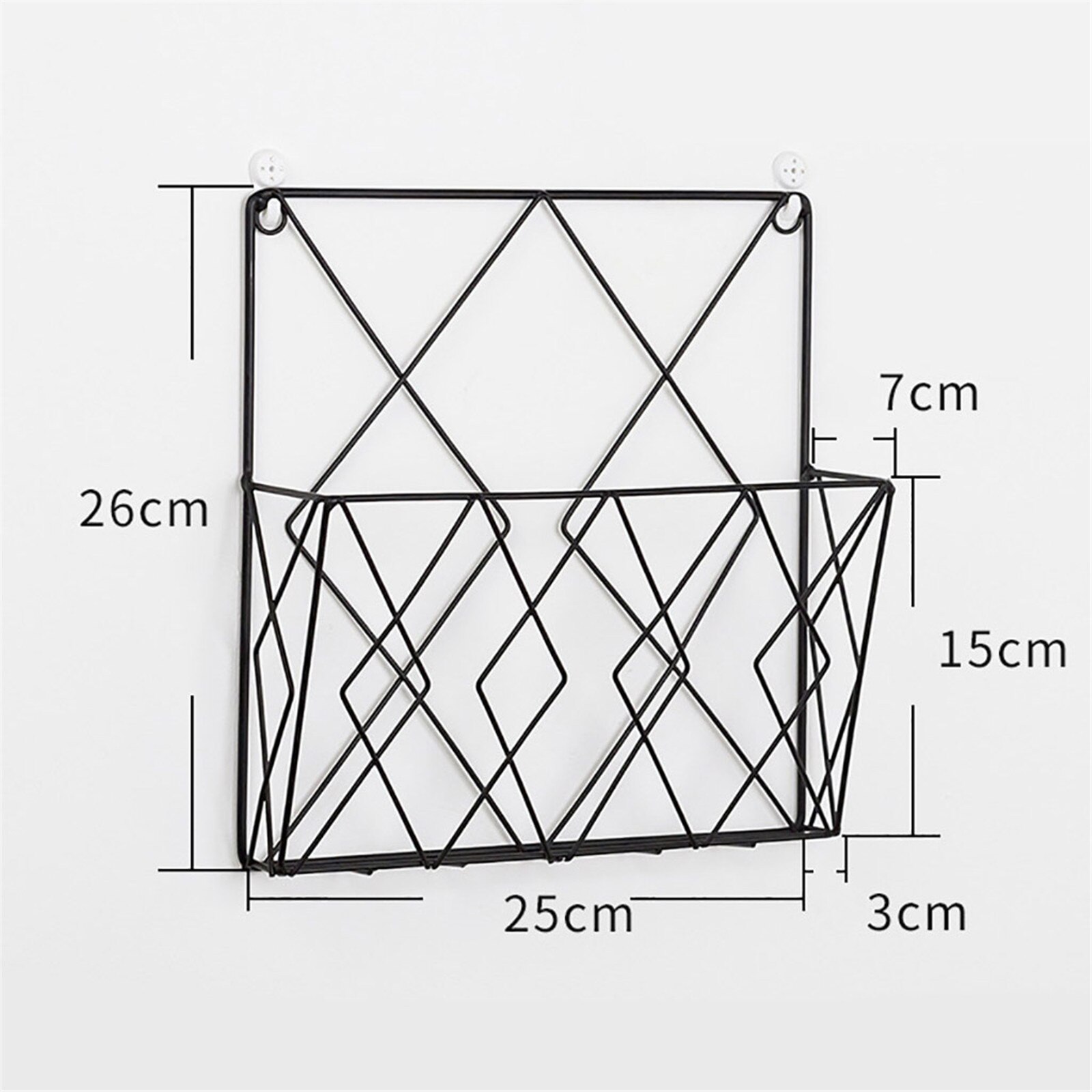Panier de rangement en fer à grille murale, support suspendu pour journaux, magazines, fichiers, bureau et maison, nouveauté