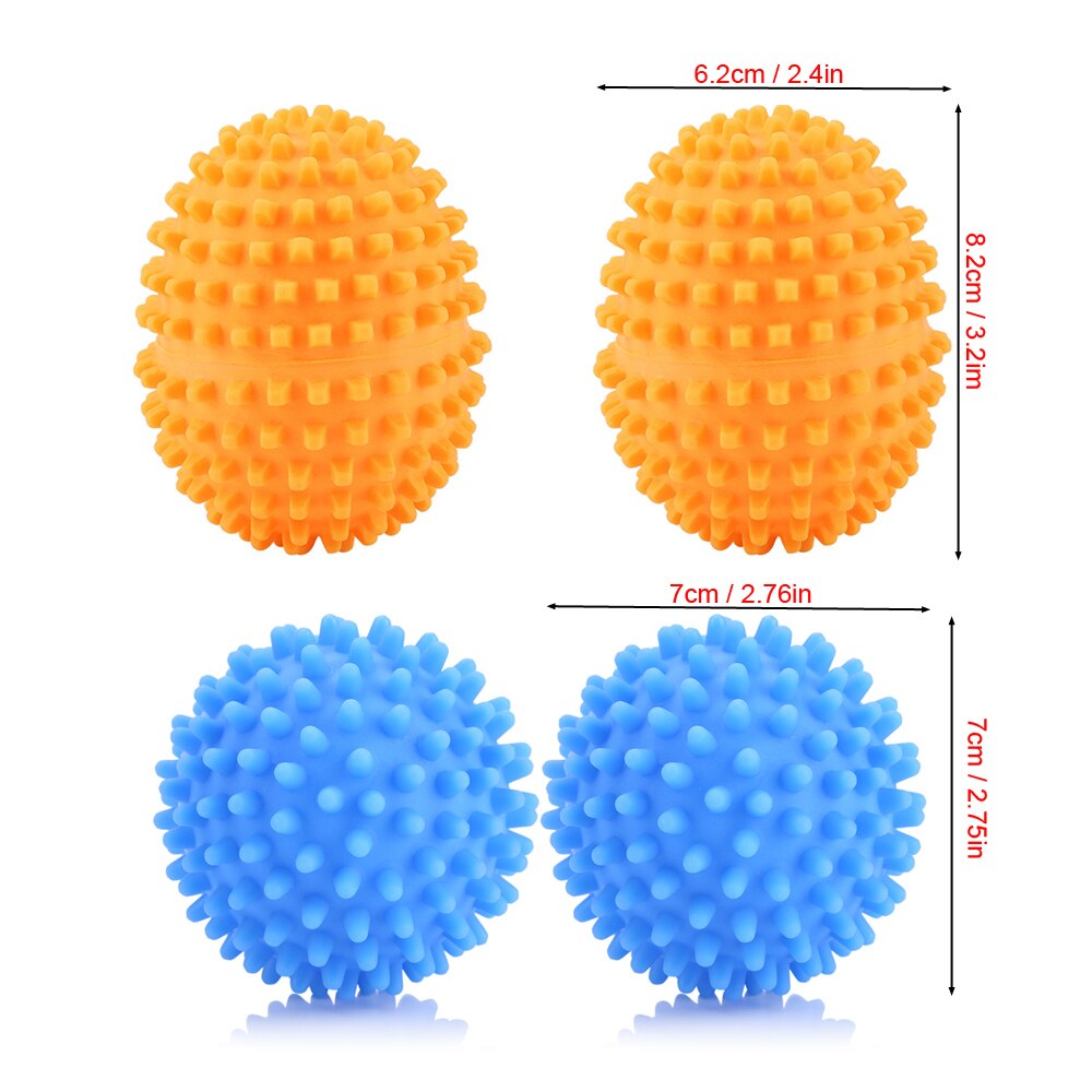 4Pcs Laundry Ball PVC Dryer Balls Reusable Clean Tools Laundry Drying Fabric Softener Ball Dry Washing Accessories