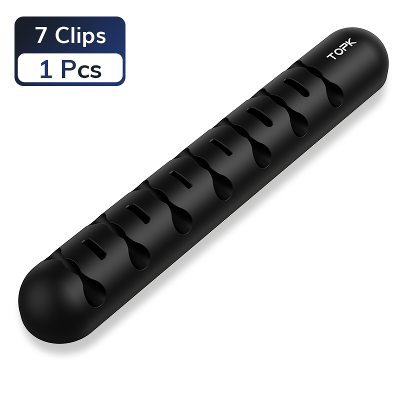 TOPK L35 Cable Organizer Magnetic Plug Box Silicone Cable Winder Flexible Cable Management Clips for Mouse Earphone: Red