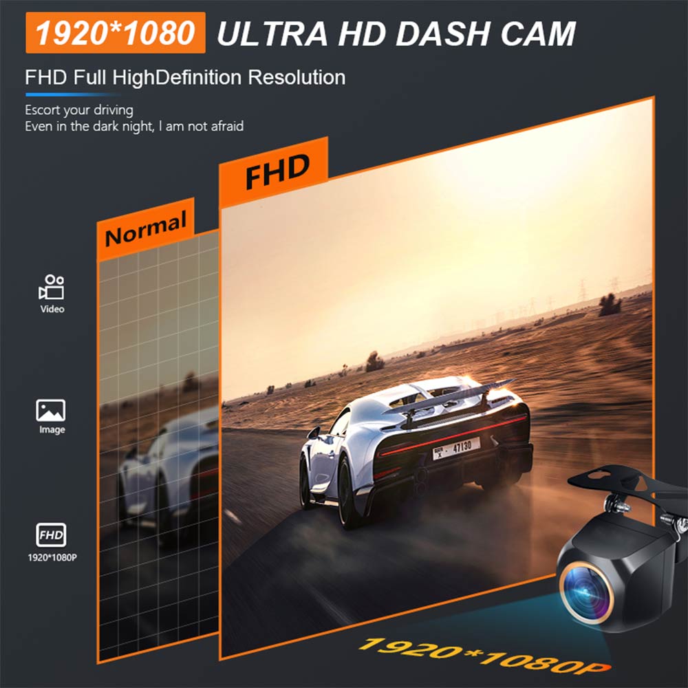 Achteruitrijcamera auto 200 ° AHD 1920x1080P Voor Fisheye Gouden Lens Full HDR Nachtzicht Voertuig terug auto achteruitrijcamera Front camera