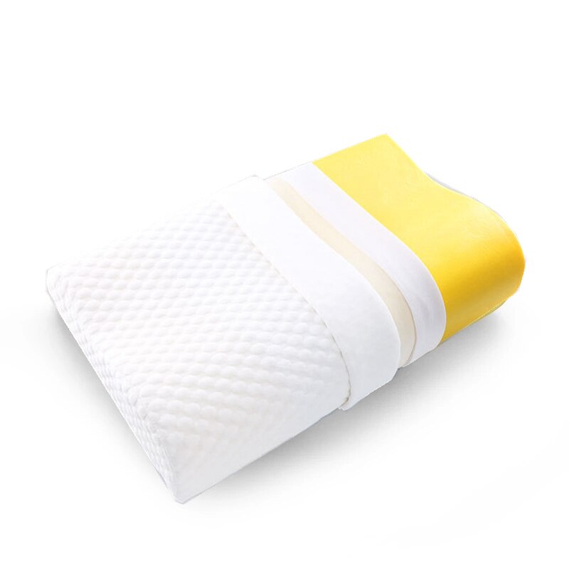 Memory foam sängkläder kudde cervikala kuddar för att sova lindra nacksmärtor med tvättbart överdrag säng liggunderlag för vuxna &amp; barn: Bl2001 plus-vita / 50 x 30 x 10 (7)  cm