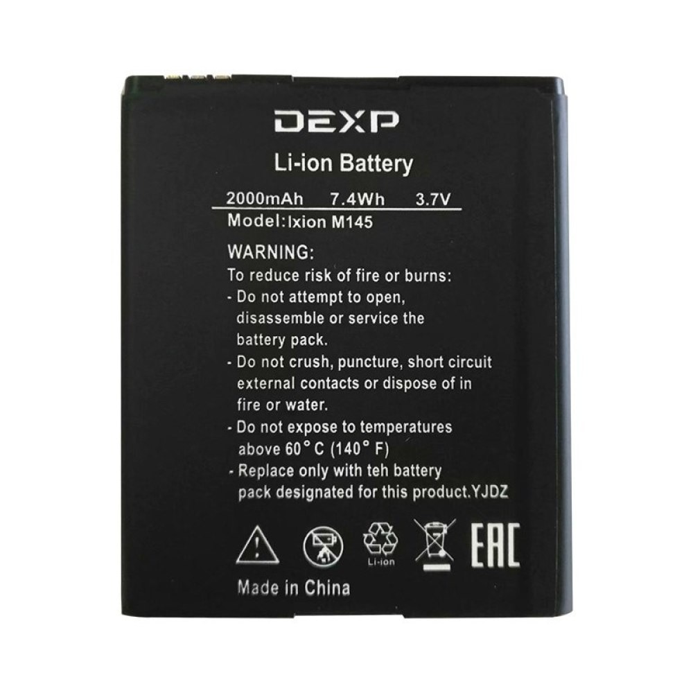 Bateria de alta qualidade 2000 mah para dexp ixion m145 celular bateria