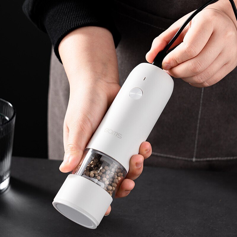 Electric Automatic Salt and Pepper Grinder Set Rechargeable With USB Gravity Spice Mill Adjustable Spices Grinder Kitchen tools