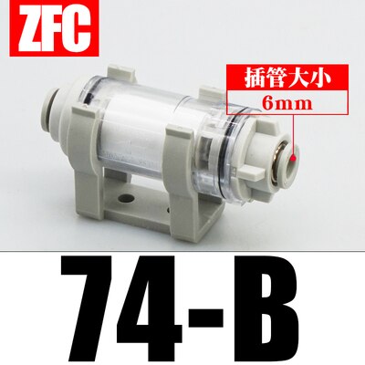 Negativt tryk rør type pneumatisk vakuumfilter vfc 100/ vfc 200-04/06/08/10b zfc 53- b zfc 54- b zfc 74- b zfc 75- b zfc 76- b zfc 77- b: Zfc 74- b