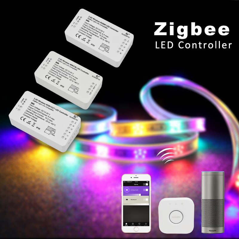 ZIGBEE Led Rgbw Controller 12V 24V 4 Channel Lightify Tradfri Compatible Controller RGBW String Ribbon Mobile Zll APP Control