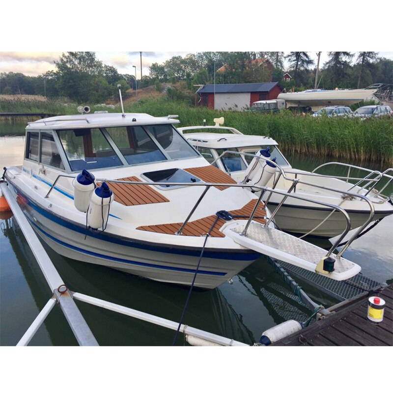 Itseliimautuva eva vene jahtilattia faux jäljitelmä teak terassi arkki tyyny 58 x 2400 x 5mm vaahto lattiamatto ruskea balck nauhat