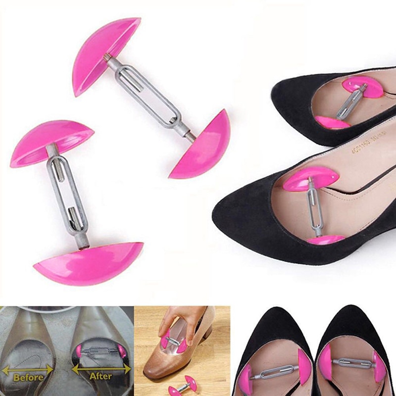 2Pcs Plastic Shoes Expander Women Adjustable Mini Shoes Keepers Support Care Stretcher Shoe Shapers Mini Shoe Trees