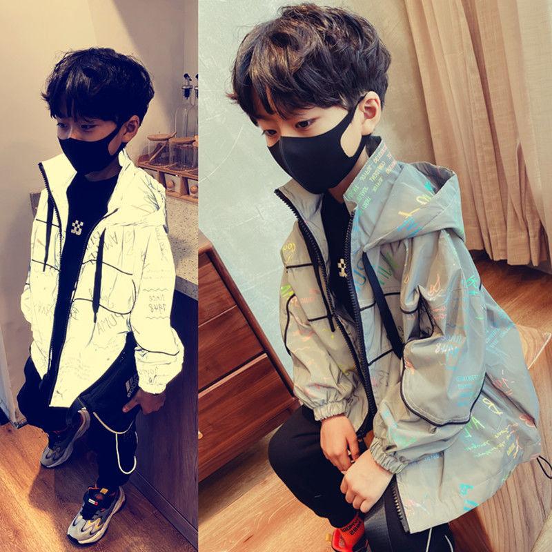 Neue Jungen jacken Reflektierende Mit Kapuze freundlicher Mäntel freundlicher Oberbekleidung Frühling Herbst 2021CT028