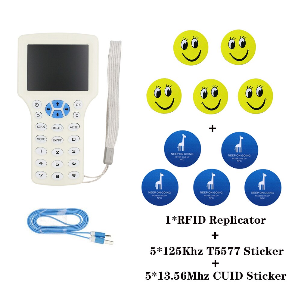 Handheld Id Volledige Frequentie Smart Key Schrijver Ic Hoge Encryptie Decryptie Replicator Cuid Kaartlezer Fuid Copier Programmeur: Package 3
