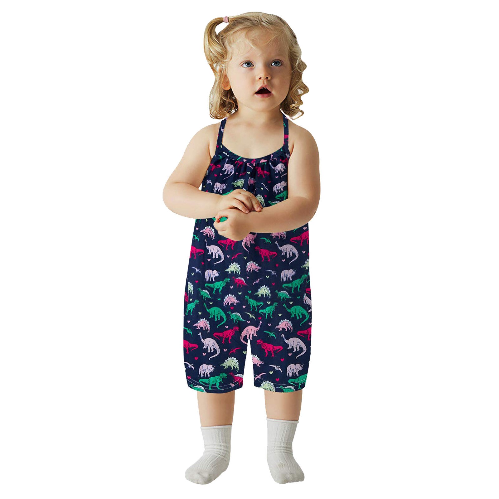 Peuter Baby Mouwloze Zomer Romper Jumpsuit Speelpakje Kids Kleding Jongens Meisjes Leuke Gedrukt Pyjama Klimmen Kleding Штаны Kind