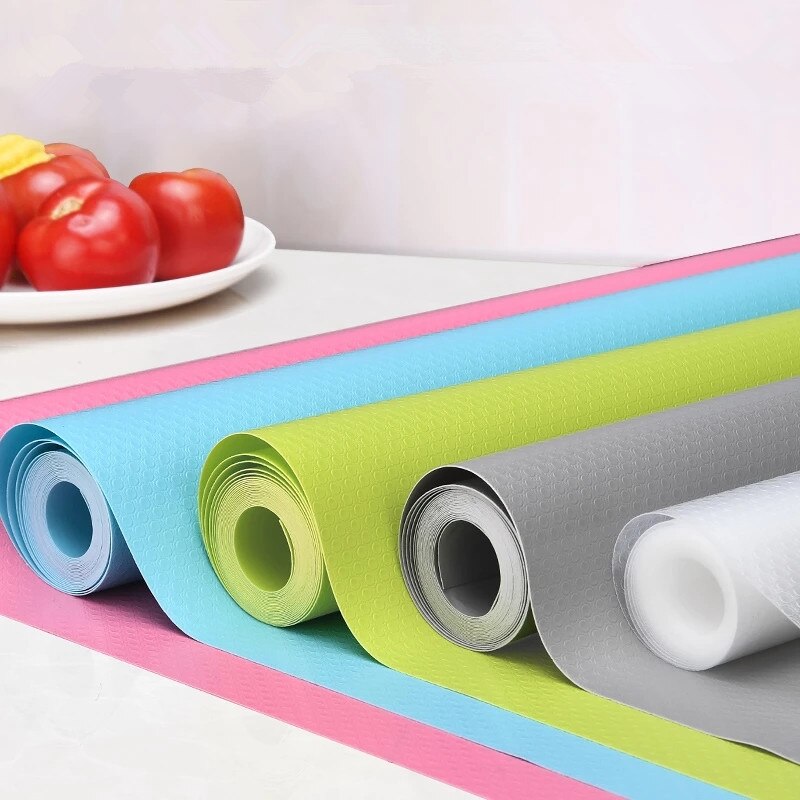 Herbruikbare Vochtbestendige Pad Papier Keuken Aanrecht Waterdichte Kast Papier Keukenkast Pad Antislip Lade Pad Sticker