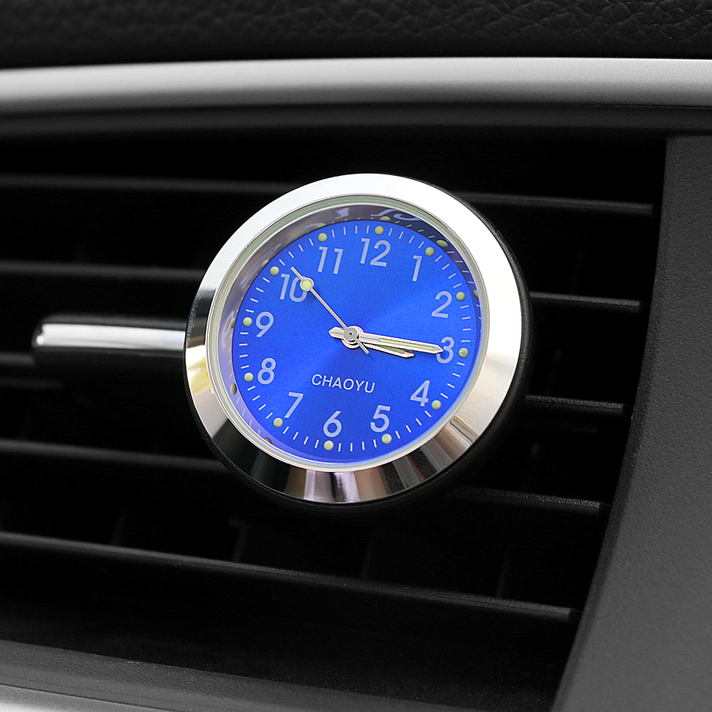 Auto Digitale Klok Creatieve Ronde Kwarts Klok Luchtuitlaat Clips Auto 'S Decor Digitale Pointer Horloge Auto Interieur Accessoires