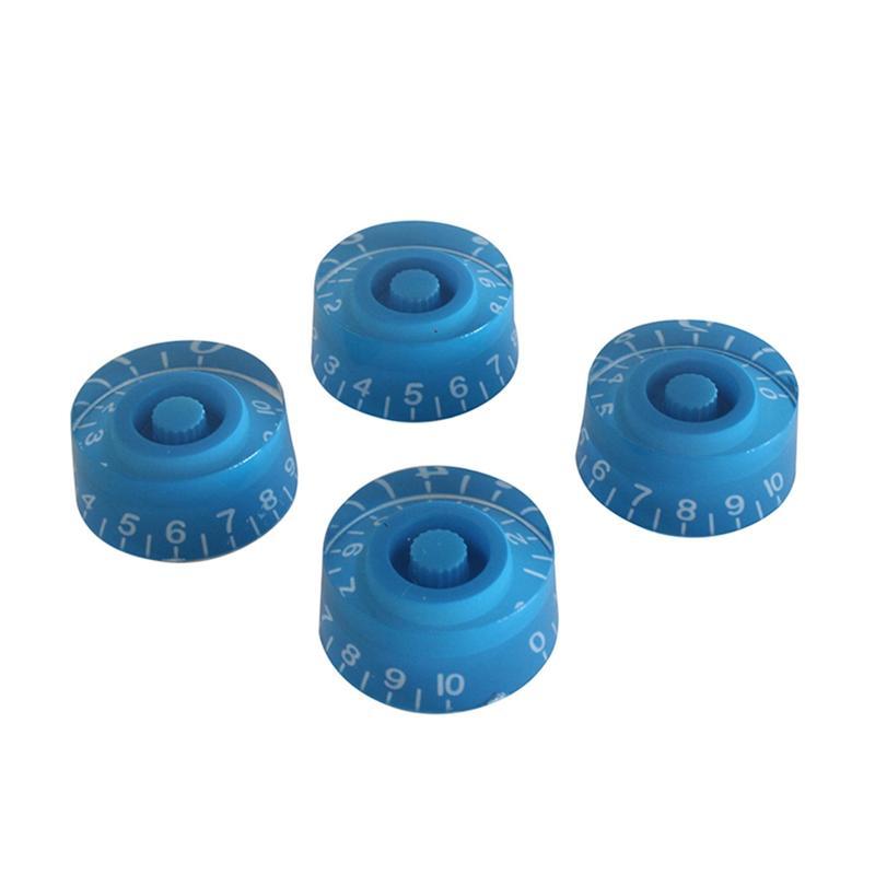 4 Stuks Ronde Gitaar Knoppen Speed Volume Tone Control Knoppen Rotary Knoppen Voor Elektrische Gitaar Onderdelen Vervanging: Blue