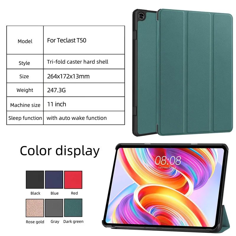 Teclast T50 tablet beschermhoes duurzame plastic drievoudige hoes voor tablets e-books compatibel verschillende apparaten