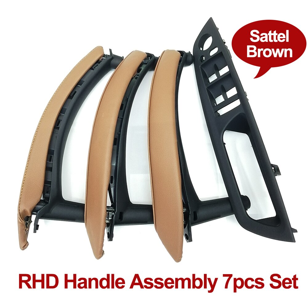 RHD Right Hand Driver Interior Door Armrest Leather Pull Handle Full Set For BMW X5 X6 E70 E71 E72 2007