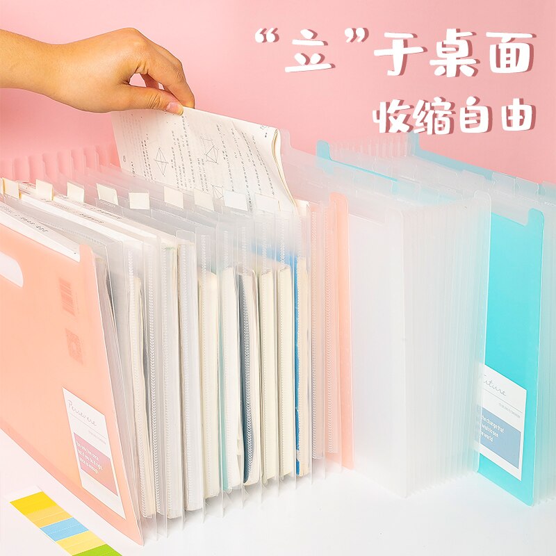 13 kieszenie rozszerzenie pliku uchwyt o dużej pojemności Organizer na dokumenty rachunek dokument A4 Organizer taca na dokumenty przenośne akcesoria biurowe