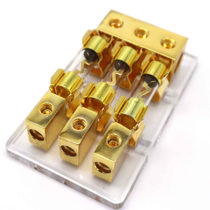 Car Vehicle Fuse Socket Car Audio Conversion Accessories with 60A Fuse High-end Insurance Seat Car Stereo Fuse Holder: Orange