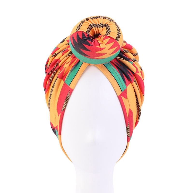 Pannband styling indisk munk hårvård turban mössa chemo dam bomull satin prick huvudskydd motorhuv färgning hårmössa: Stil 3