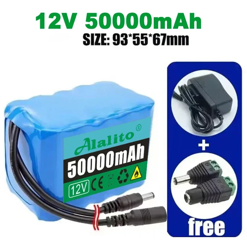 18650 3S5P 12 V 50000 mAh Lithium-Akku mit BMS für die Audioüberwachung, Notlicht, unterbrechungsfreie Stromversorgung: Brown