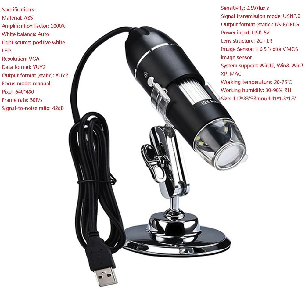 G600 600X Digital Microscope 4.3Inch HD OLED Display microscope with LED Light Soldering Microscope Phone Repair Magnifier: 1000X