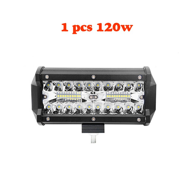 7 Inch 120W Combo Led Light Bars Spot Flood Beam for Work Driving Offroad Boat Car Tractor Truck 4x4 SUV ATV 12V 24V: 1 pcs  120w