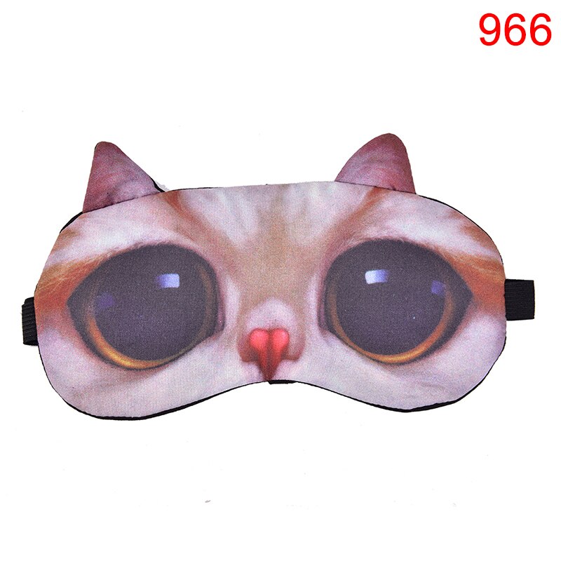 Mascarilla para dormir con perro y gato, máscara para ojos con cobertura Natural para dormir, parche para ojos suave para vendar los ojos, funda para sombra para ojos para dormir, 1 pz: 966