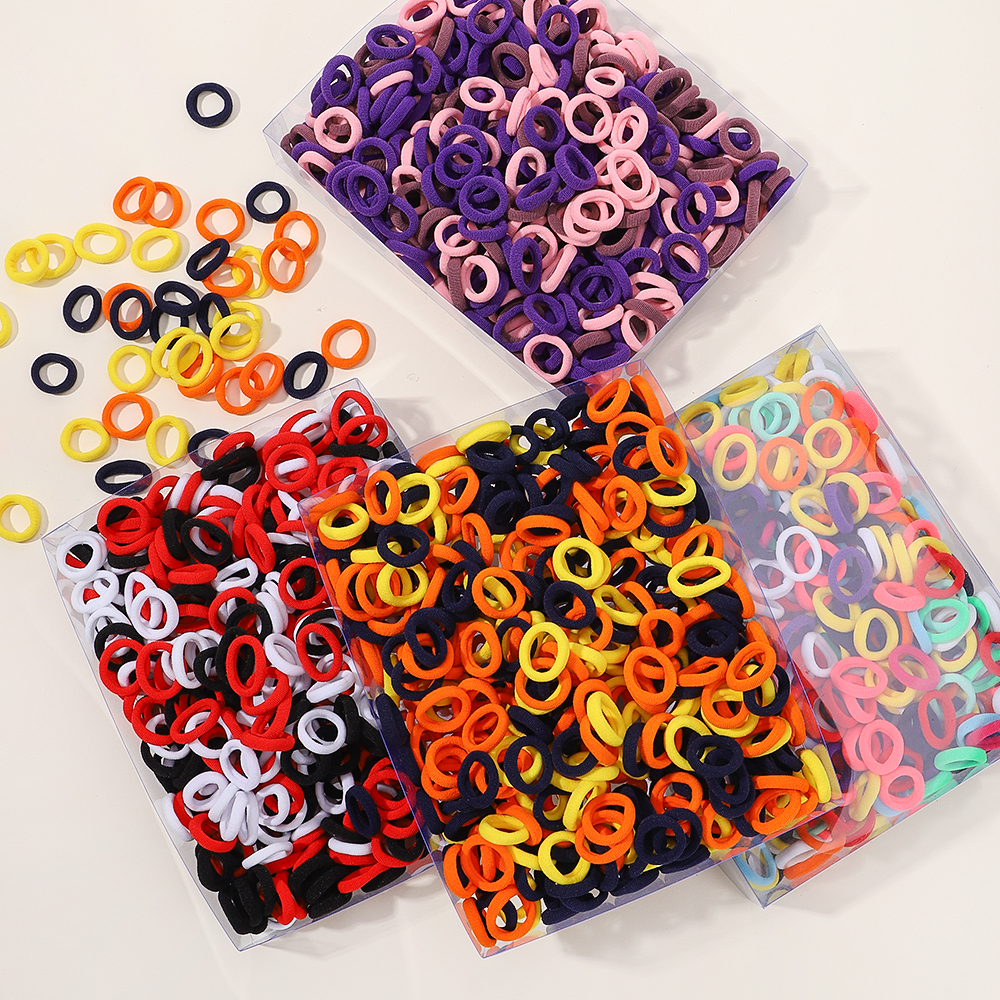 20/50/100 Uds. Lazos elásticos básicos coloridos de nailon para el cabello para niñas, coleta para sujetar, banda de goma, accesorios para el cabello para niños
