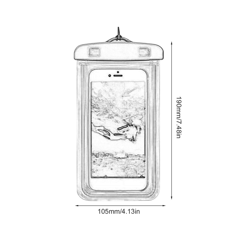 Waterdichte telefoonhoes voor onder water, waterdichte tas voor mobiele telefoons met nekband, 100%  waterbestendig