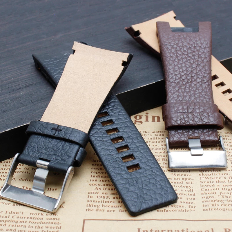 Bracelet de montre en cuir véritable pour Diesel DZ1216 DZ1273 DZ4246 DZ4247 DZ287