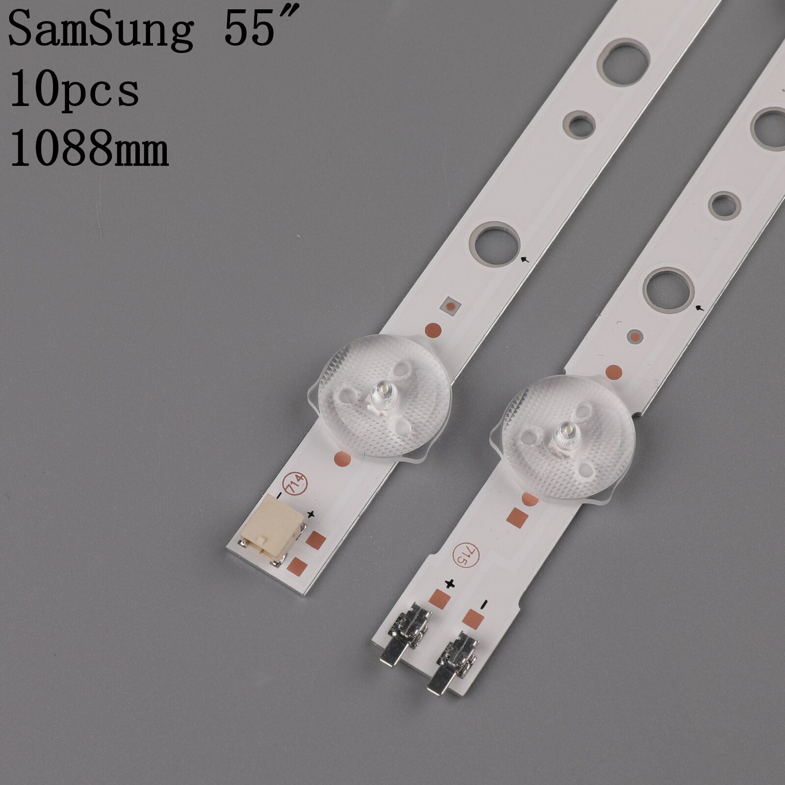 100% 10pcs/Kit LED strip for SAMSUNG TV UN55J6201 UN55J620D UE55H6204 CY DJ055BGHV1H SAMSUNG 2013SVS55 3228N1 B2 L07 REV1.7