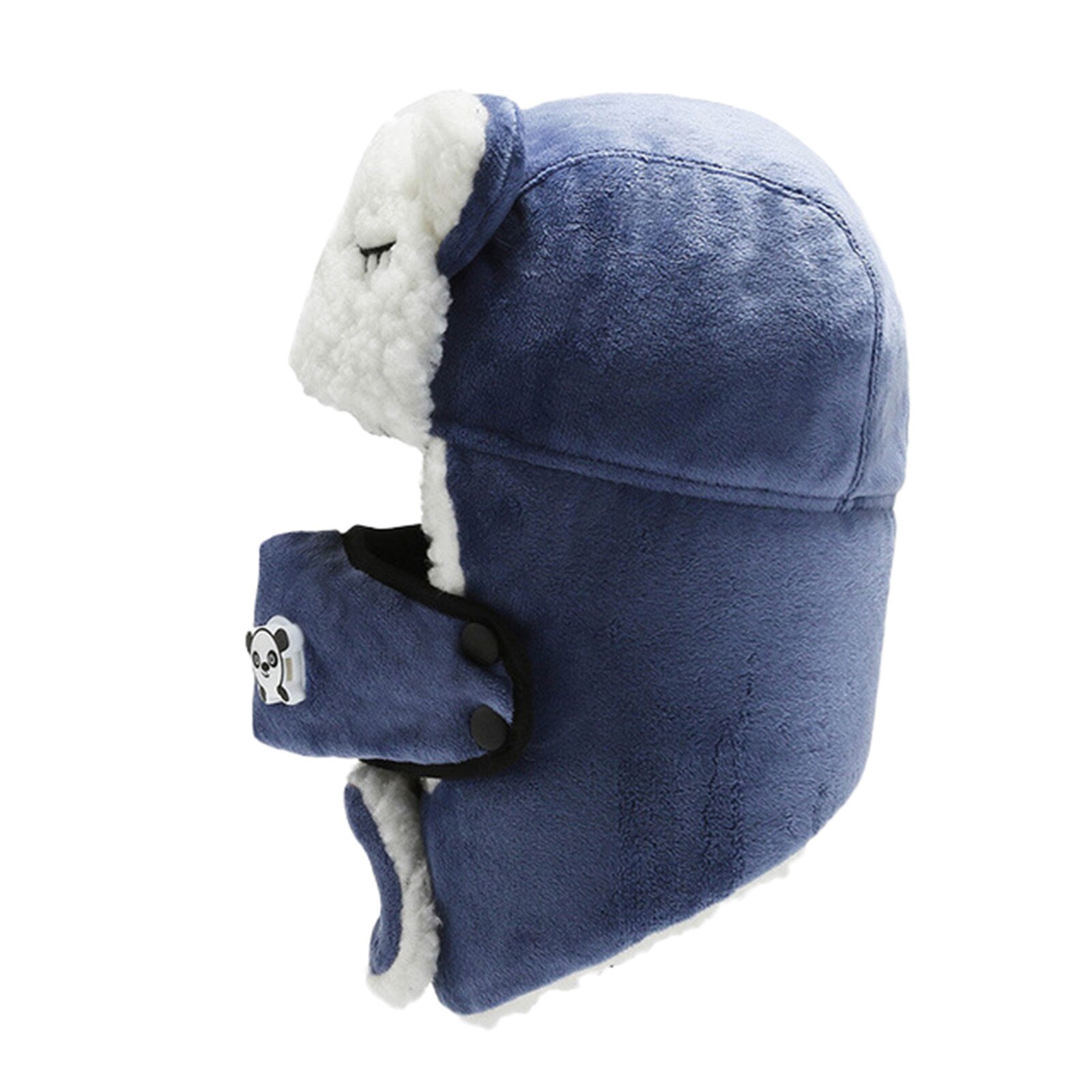 Dzieci śmieszne ochrona zwierząt ucho Ushanka kapelusz stałe pluszowe futro ciepłe czapki zimowe dziecko maska wiatroszczelna czapka zimowa miękka czapka narciarska