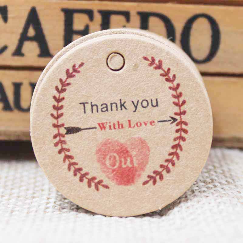 1.18 cala biały/papier do druku kraft tagi zdjęcie 100 sztuk hand made tag z papier przepełniony miłością Tag dla DIY pudełko handmade dobrodziejstw: kraft3tywlH