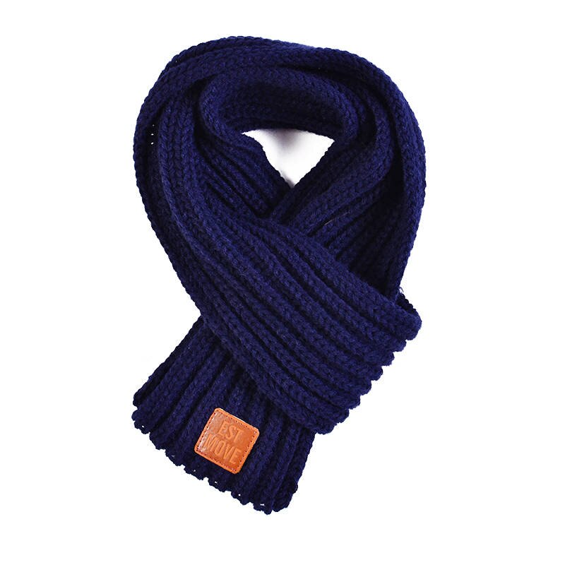 Écharpe d'hiver pour animaux de compagnie, grand foulard en tricot doux pour grands chiens, Bandana chaude pour chiens et chats, écharpe épaisse et chaude pour animaux de compagnie: Navy