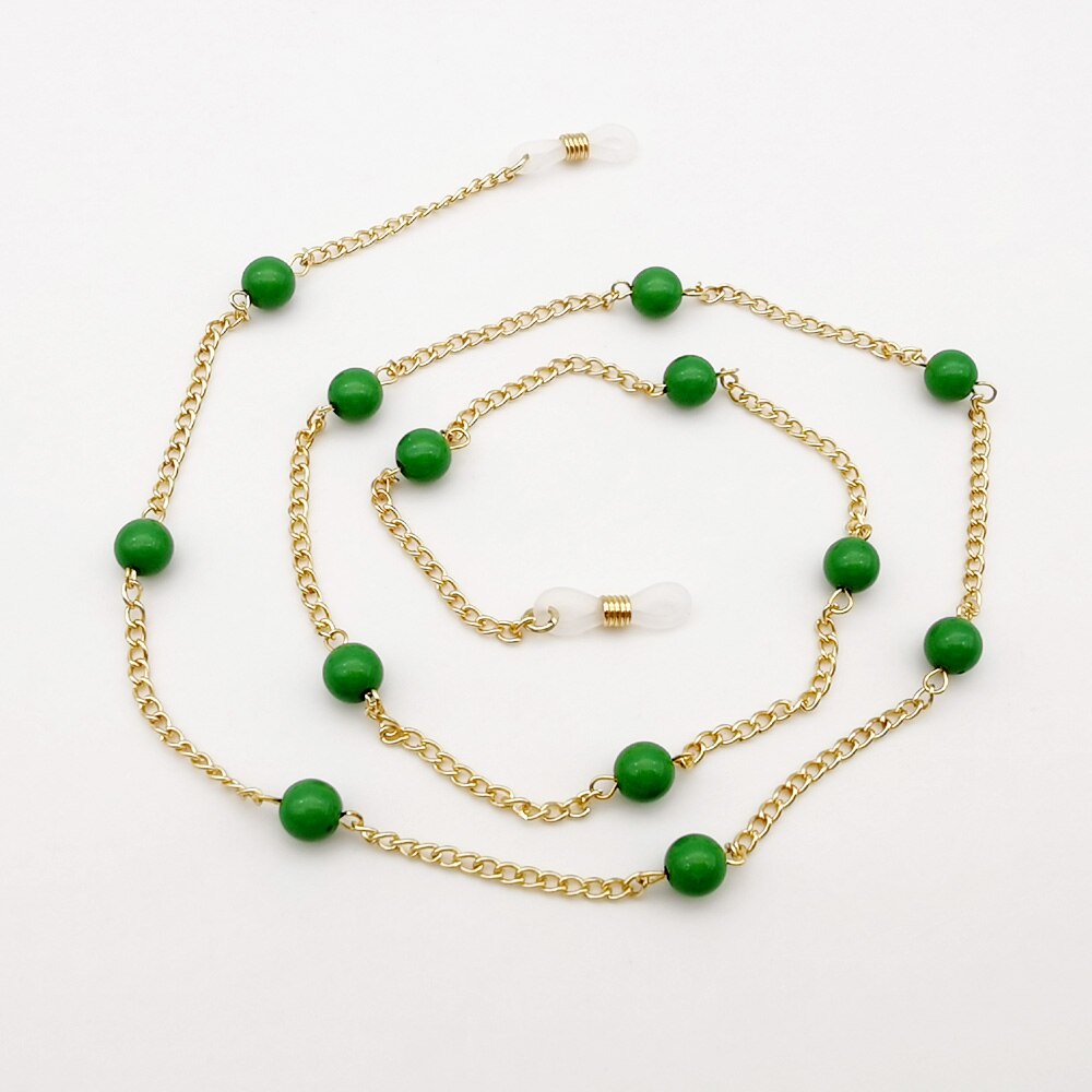 White Imitatie Parel Bril Kettingen Kralen Sunglass Lezen Brillen Ketting Cord Holder Touw Voor Mannen Vrouwen Stellen: 08