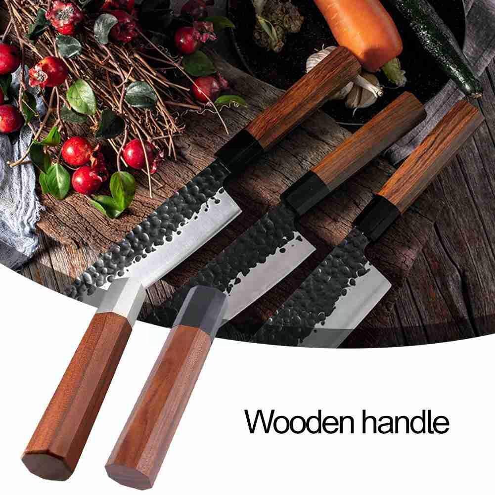 Japanische Kochmesser Griff Diy Küche Messer draussen Afrikanische Eco Einzelheiten Holz Messer Achteckige Freundliche Griff Zubehör I6a1