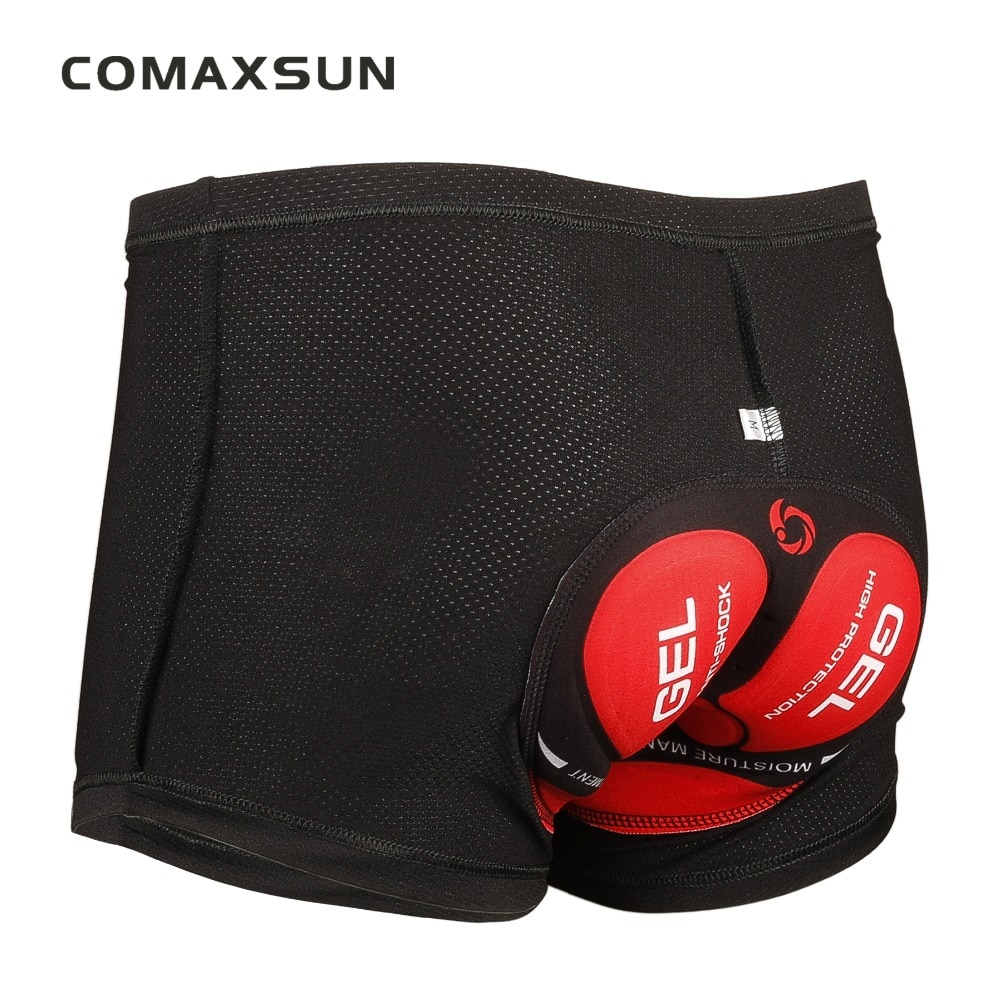 COMAXSUN Cycling Shorts Pro 5D Gel Padded Shockproof Black Underpant Bicycle Bike Underwear Cycling Shorts Cycling Underwear