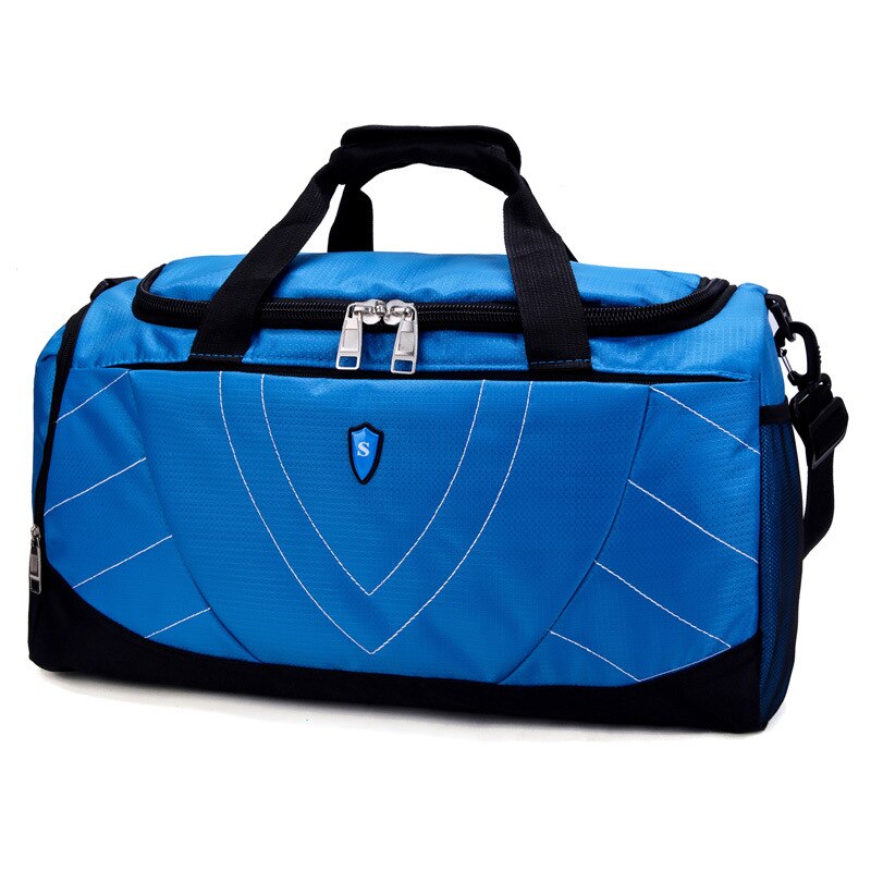 5 cores mulheres saco de fim de semana grande capacidade bolsa de viagem casual com loja de sapatos impressão estrela sacos durante a noite: Azul