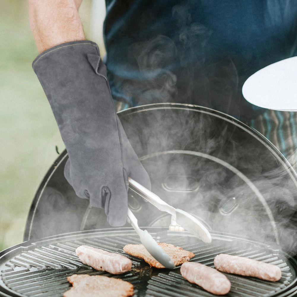 Hittebestendige keukenhandschoenen voor binnen en buiten, hittebestendige handschoenen voor het koken, bakken, houden van de pan, het hanteren van de rookgrill enz Hittebestendige keukenhandschoenen voor binnen en buiten, hittebestendige handschoenen voor het koken, bakken, houden van de pan, het hanteren van de rookgrill enz