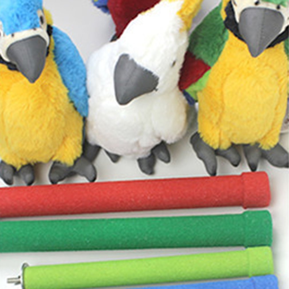 Cage à oiseaux seulement PVC bâton de ponçage jouets pour animaux de compagnie griffe d'oiseau tige de meulage 2.5 × 25 couleur aléatoire perroquet barre debout