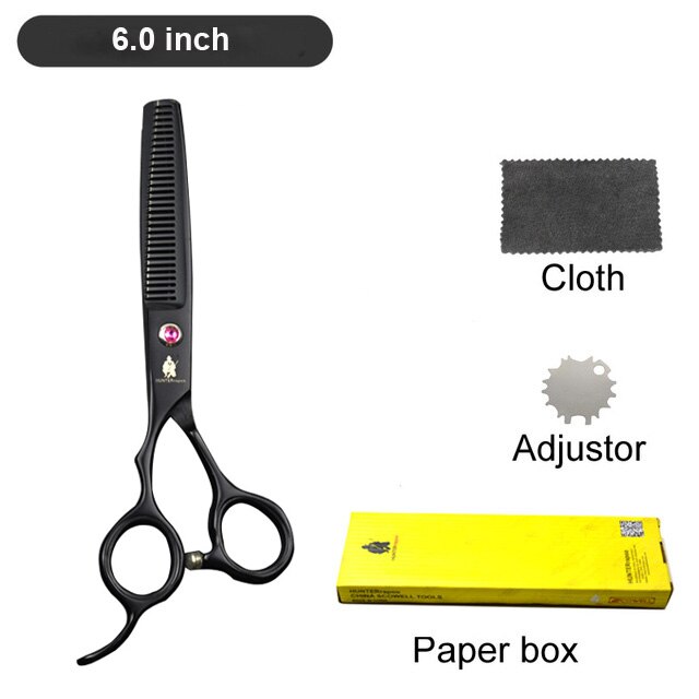 30% off HT9142 Stainless Steel Barber Scissors For Haircut Left Handed Thinning Shears 6 inch Hair Cutting Scissors Set: thinning scissor