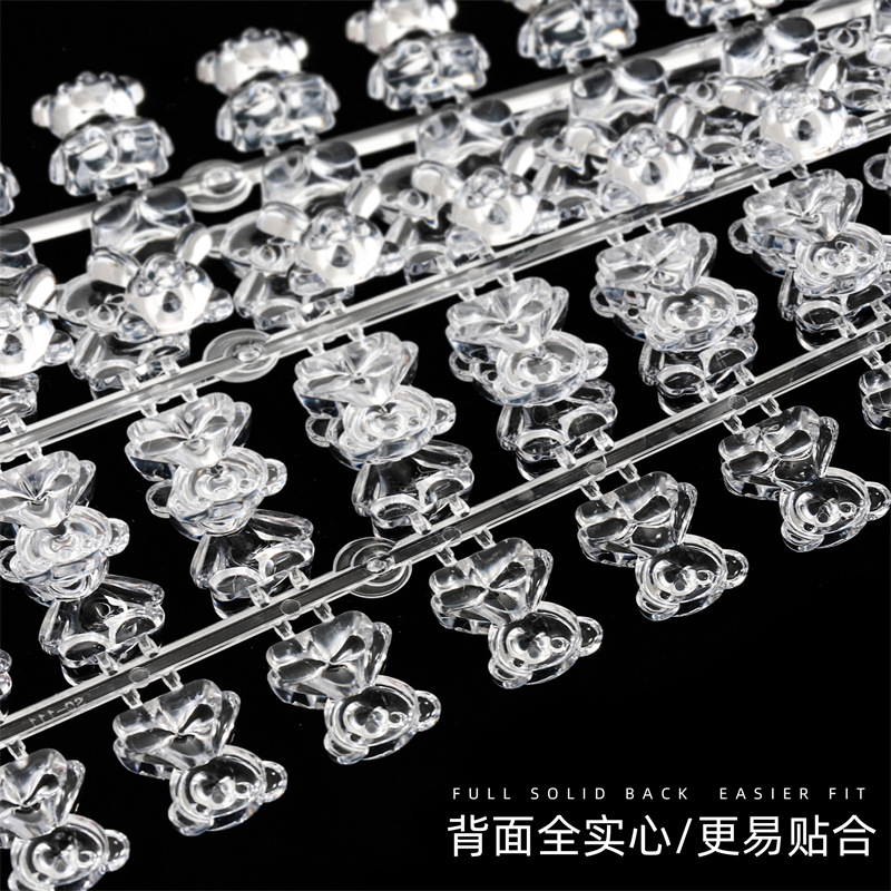 Exhibición de arte de uñas postizas de Punta 24/120, tabla de muestras de oso/forma redonda, paleta de colores de uñas acrílicas, tarjeta de práctica de pintura de esmalte de Gel UV