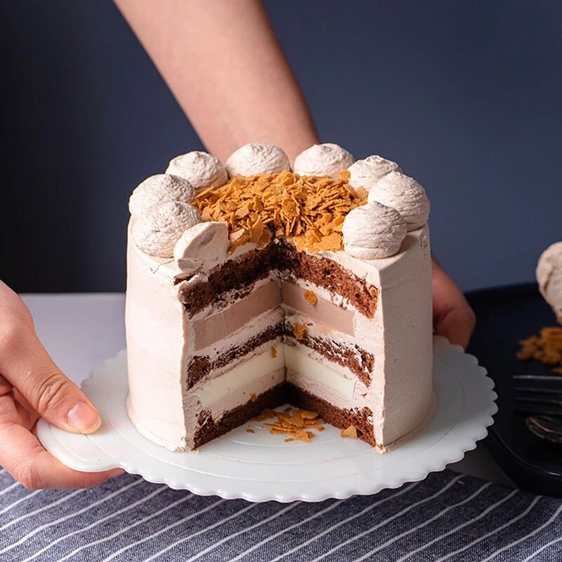 1PC 4/6/8/10inch Cake Boards Reusable Dessert Tray Plastic Cake Base Wedding Round Square Birthday Party