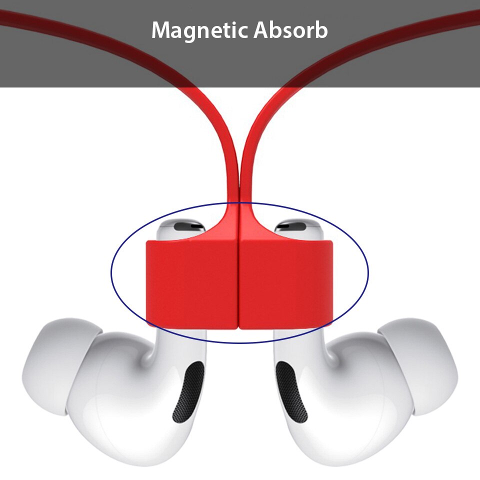 Para a apple airpods pro anti-lost fone de ouvido cinta magnético earhook silicone string para airpods pro 2 ímã anti acessórios perdidos