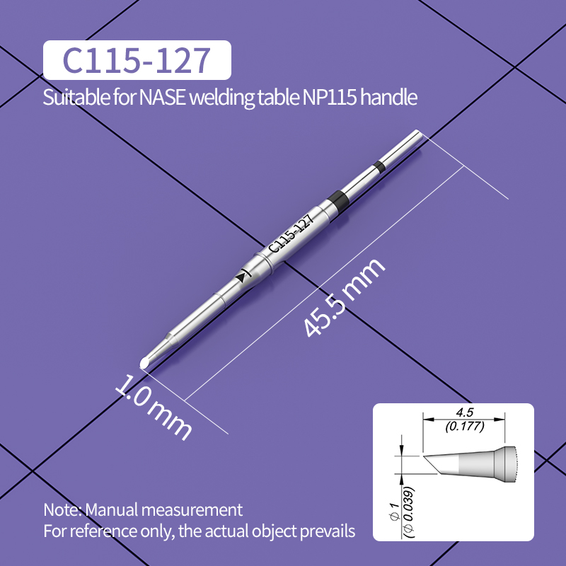 C115 Soldering Iron Tip C115-105/125/117/113/114/112/109/127/101/110/120/107 for JBC Soldering Station Precision Repair SMD PCB: orange