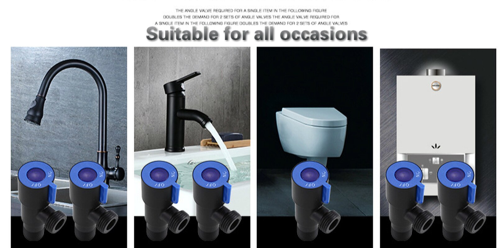 Bathroom Hardware Set#6 Matte Angle Valve 304 Stainless Steel Filling Valves Universal G1/2 Thread Triangle Valve Toilet Sink